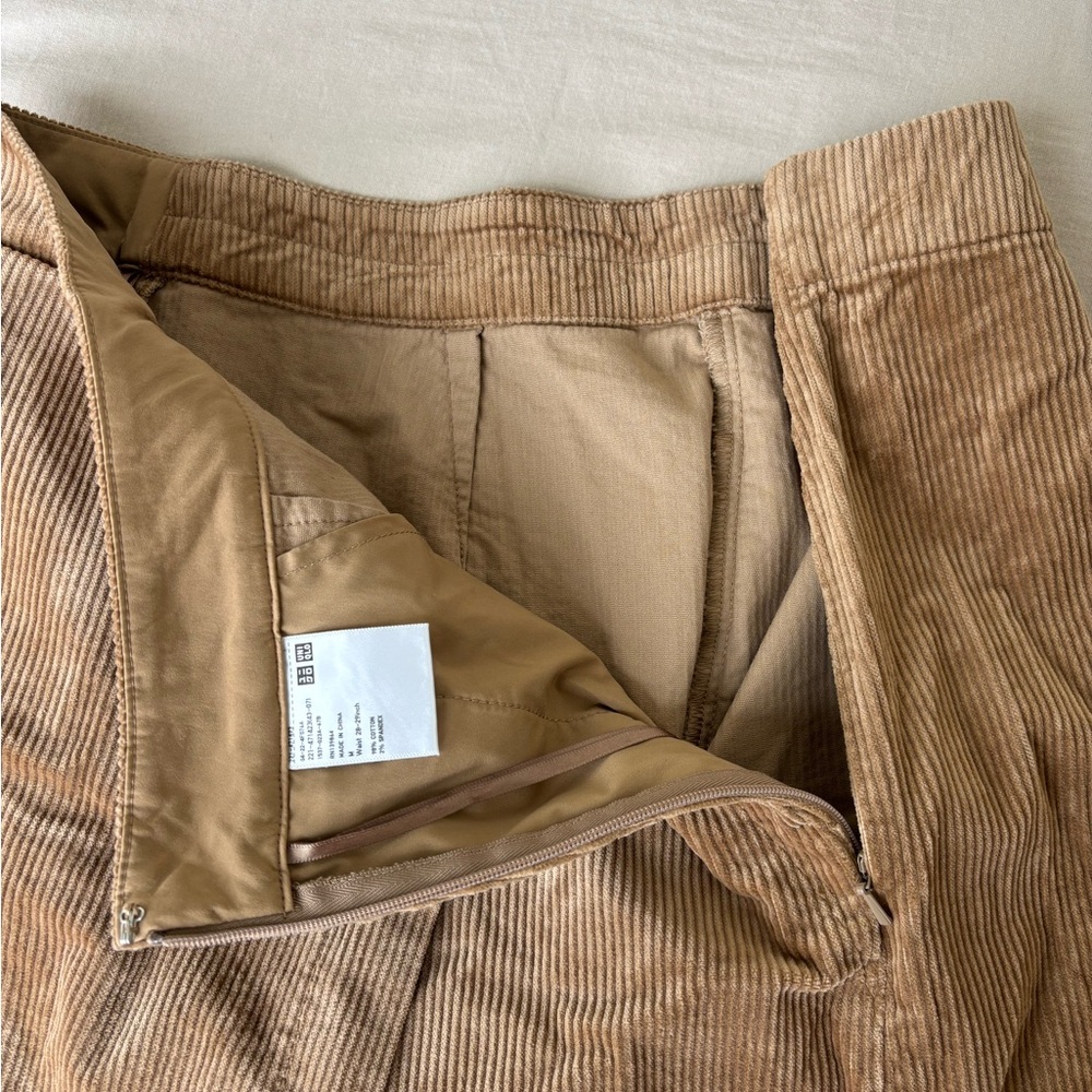 NWT Uniqlo Brown Corduroy Wrap Skort w/ Pockets - size medium - Picture 4 of 5